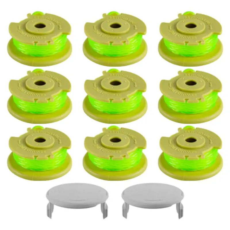 9 Pieces Spools For AC80RL3 And 2 Pieces Covers For AC14HCA Lawn Mower Coil Kit Gardening Tools Replacement Garden Power Tool