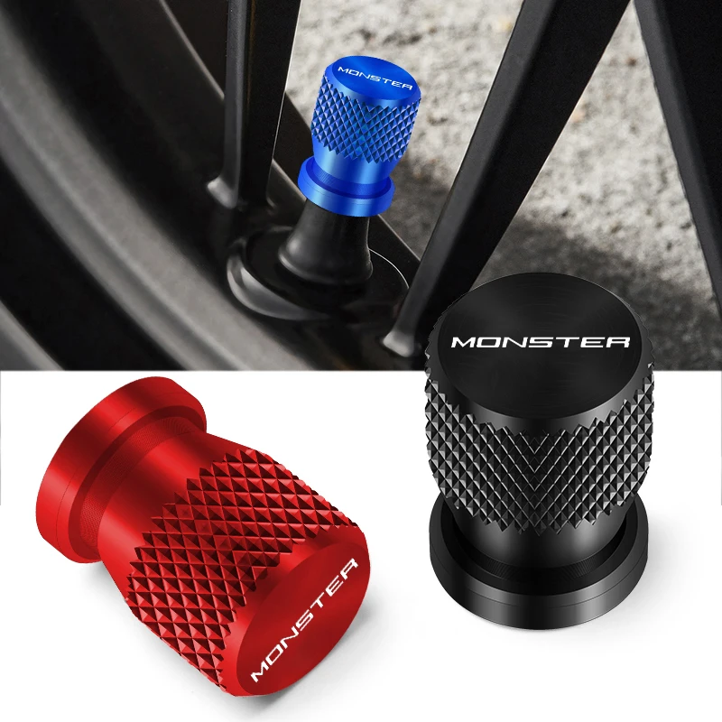 

For Ducati Monster 600 620 696 796 797 821 937 950 1200/s 1100 2 Pcs Motorcycle Tire Valve Air Port Stem Cover Caps CNC Aluminum