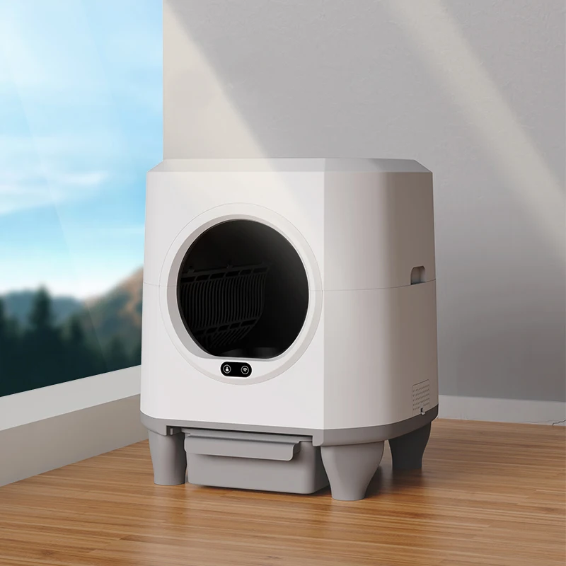 Automatic Electric Cat Litter Box Timed Self-Cleaning Feature Odor Control Easy Cleaning App Control Toilet for Pet Cleaning