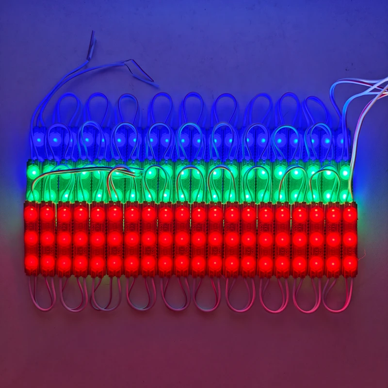 200pcs 1.5W 3LED Module DC12V 2835 Injection Light Advertisement Design Sign Backlight Shop Banner Waterproof IP65 White