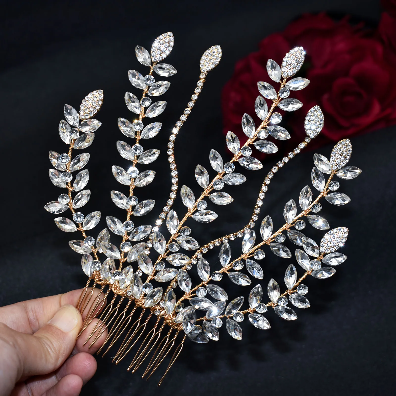 

DZ016 Rhinestone Bridal Hair Combs for Women Tiaras Wedding Head Ornaments Headwear Hair Clip Hair Accessories Party Jewelry