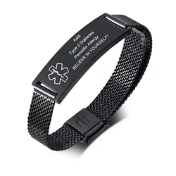 Personalize Names Bracelets for Men,Custom Engraved Stainless Steel ID Bracelets,Custom Love Gift Wrist for Father Husband Son
