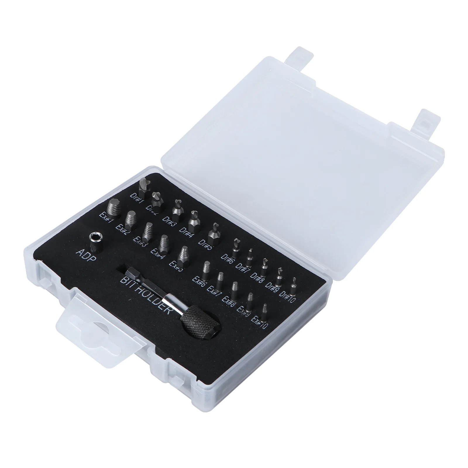 

22pcs Screw Extractor Set High Speed Steel Remove Damaged Screws Stripped Head Extractor Kit 10 Sizes For Allen Bolts Machine
