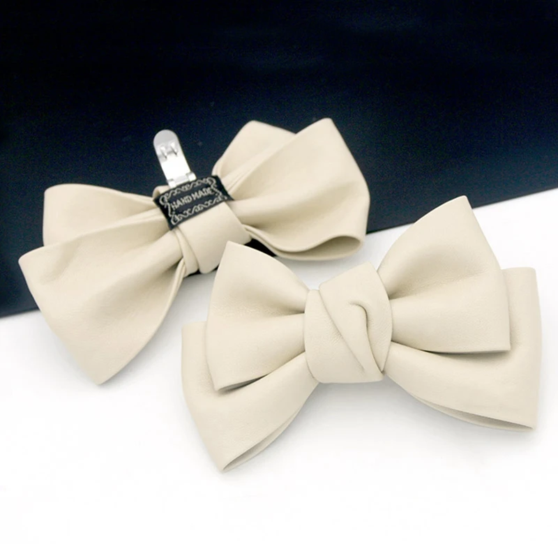 Couro removível Bow sapato clipes, jóias clipes, casamento festa fivela, 2pcs