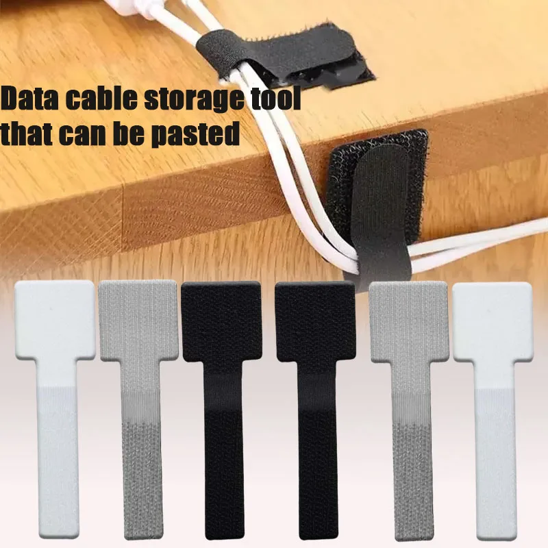 10-20PCS Self Adhesive Cable Ties Reusable Cord Organizer Straps for Desk Bookshelf Office and Home Cable Management