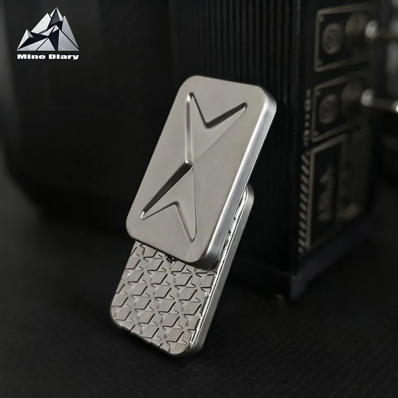 X EDC Fingertip Gyroscope Mechanical Magnetic Metal Infinite Push Card Fingertip Slide Adult Stress Relieving Fingertip Toy