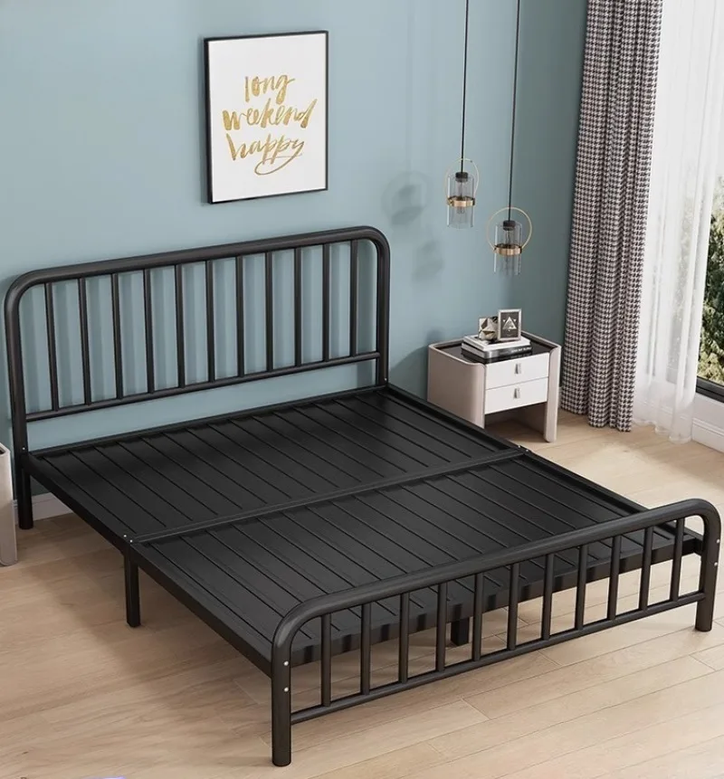 

Double bed 1.8M simple rental room with 1.5M iron bed bold thickened single iron frame bed
