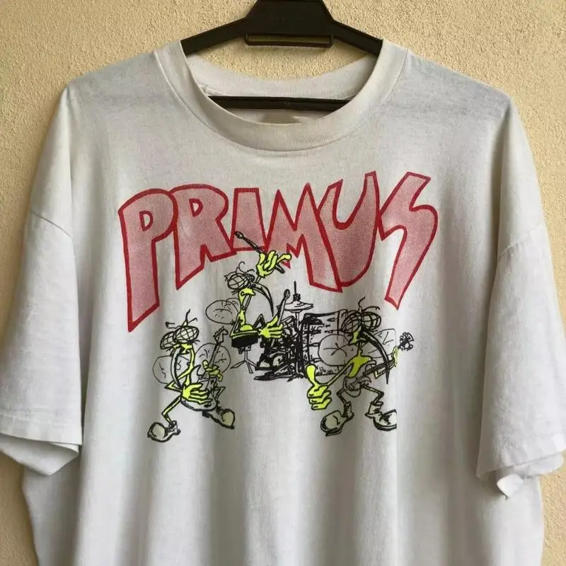 Primus Music BAND Art Cotton White T Shirt Full Size S 5XL ET1292