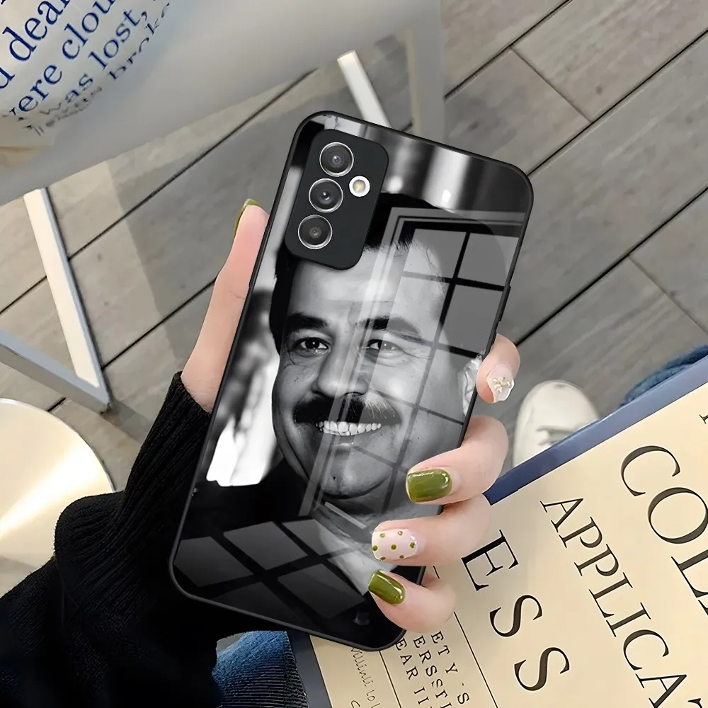 Saddam Hussein Iraq Arabic Phone Case for Samsung S24 S23 S21 S20 S22 A24 A34 A54 A53 Note 20 Pro Ultra Plus Glass Back Cover