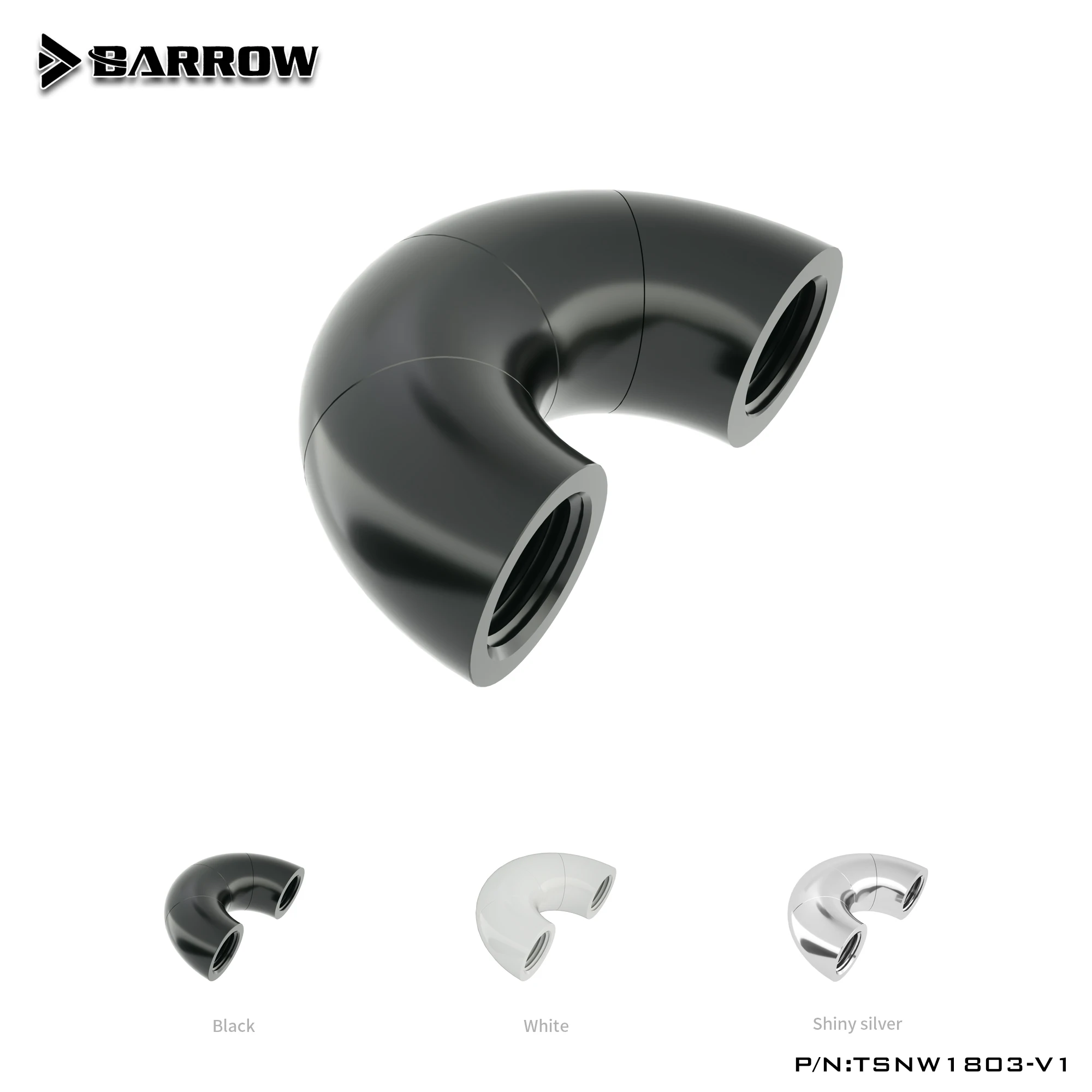 

Barrow G1/4" 180 Degree Rotary Adapter 3 Section Type Fitting Connector 360 Degree Rotation TSNW1803-V1