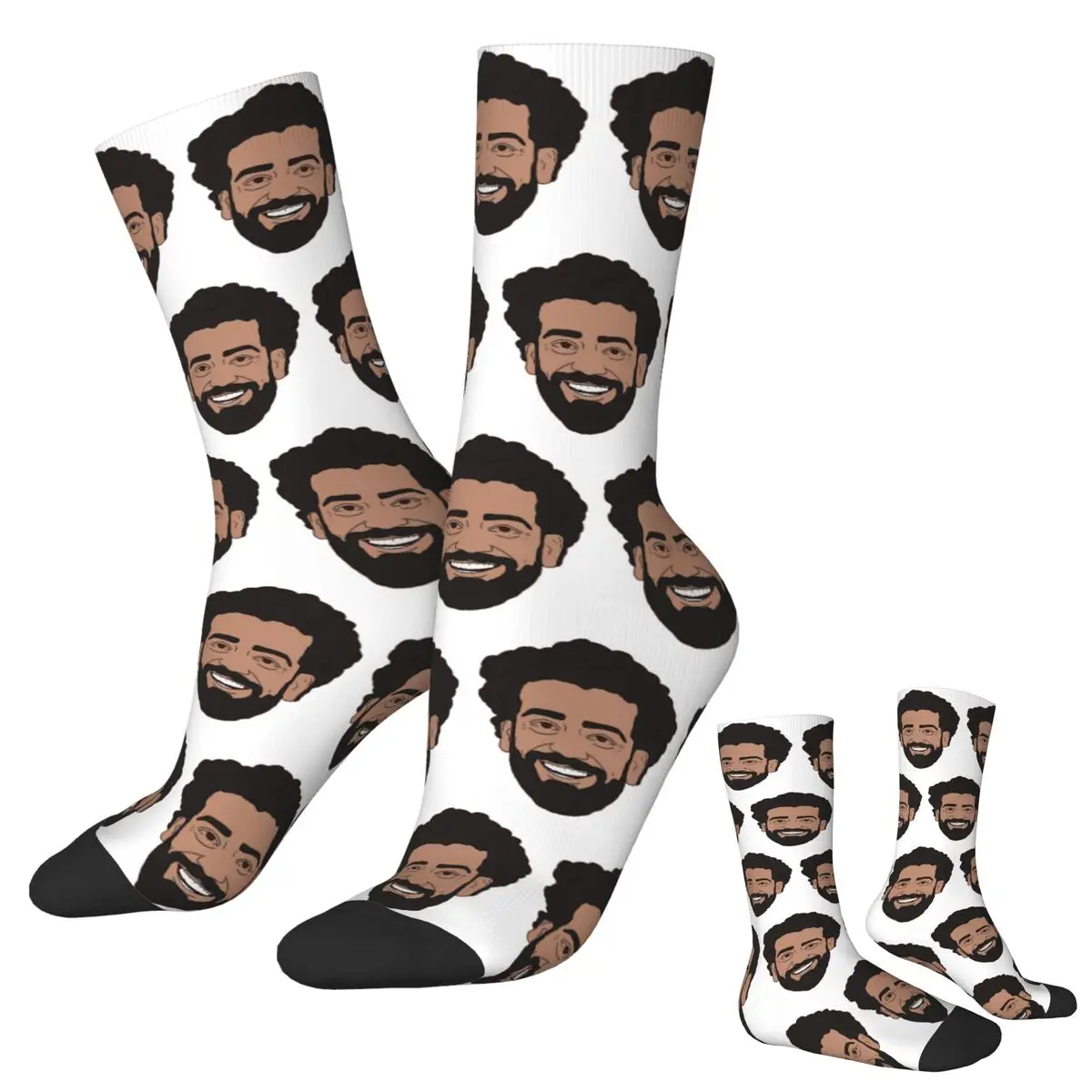 Kaus Kaki Mo Salah Liverpool Stoking Penyerap Keringat Harajuku Aksesori Kaus Kaki Panjang Sepanjang Musim Hadiah Natal Pria Wanita