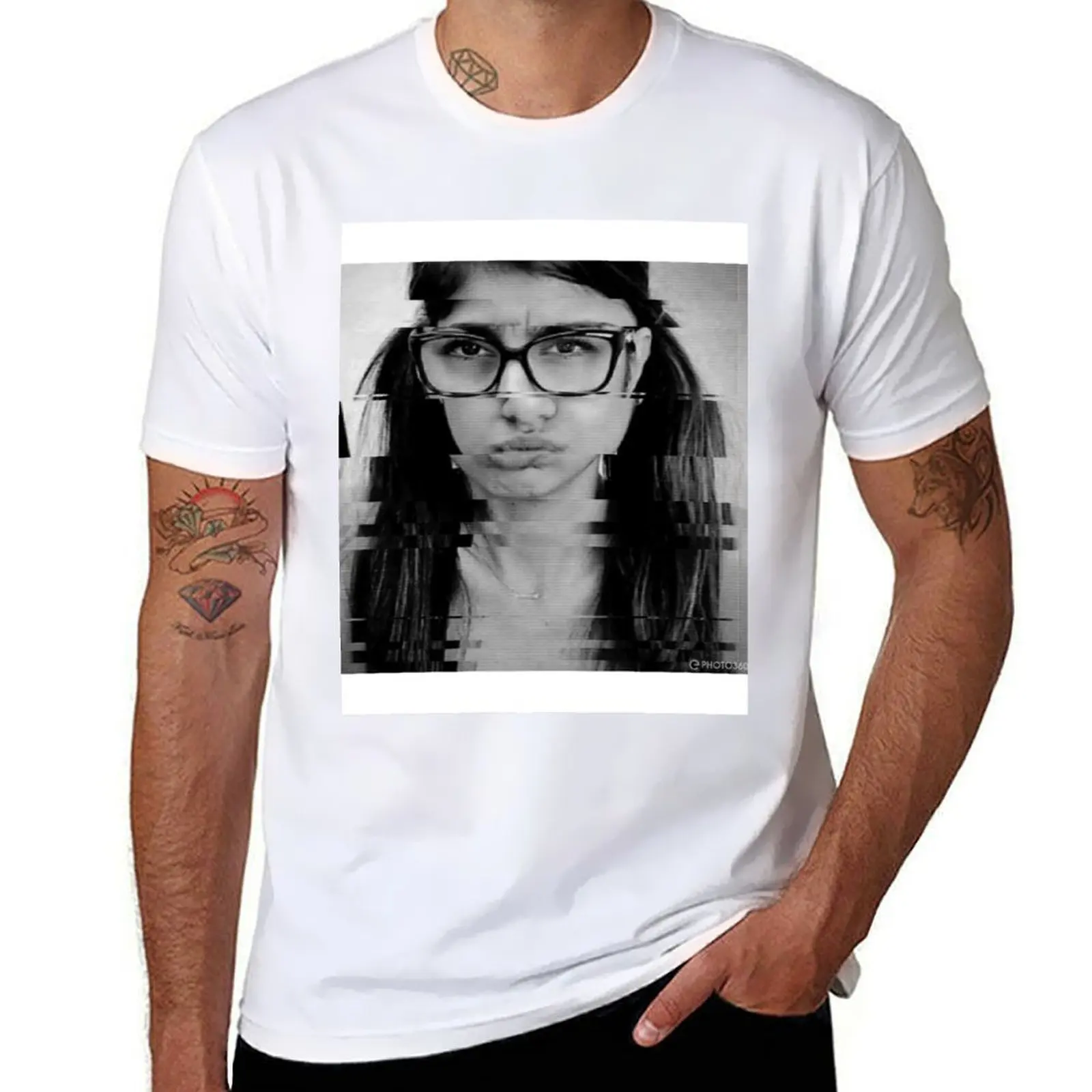 

Mia Khalifa Face Mix T-Shirt t shirts for man cotton funny man t shirt summer T-Shirt