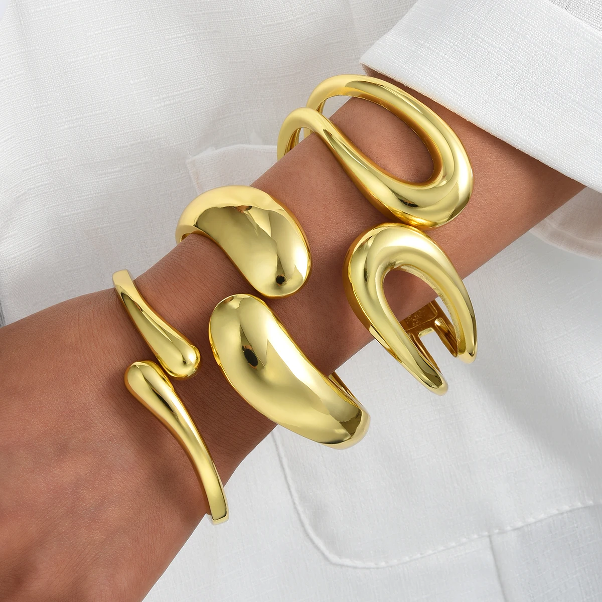 3Pcs Exaggerated Ch… - image