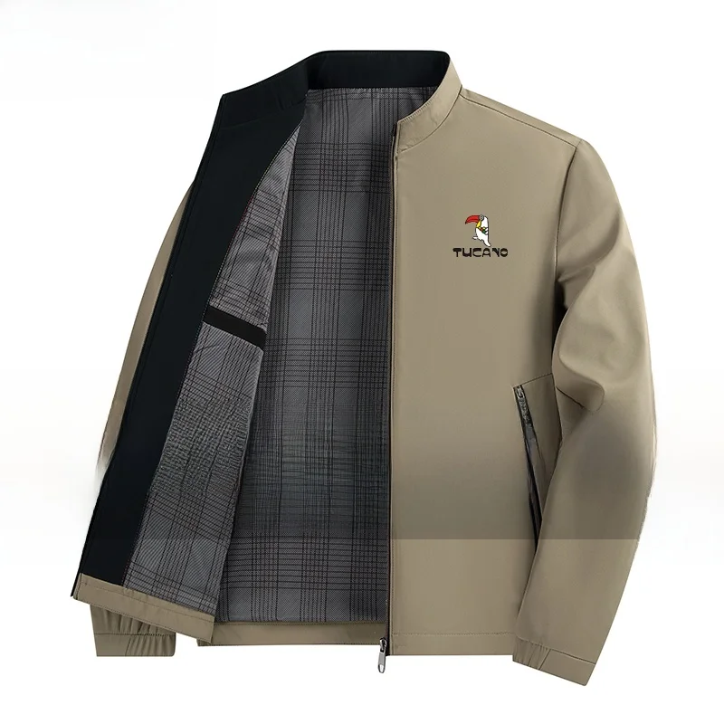 

Мужская легкая повседневная куртка Slim Fit на весну и осень, на подкладке, без железа, прочный полиэстер, нейлон, волокно Cosite