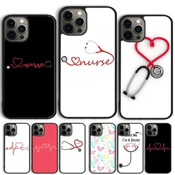Nurse Medical Medicine Health Heart Stethoscope Phone Case Cover For iPhone 17 Air 15 16 14 13 12 Pro Max 11 Pro Max Plus