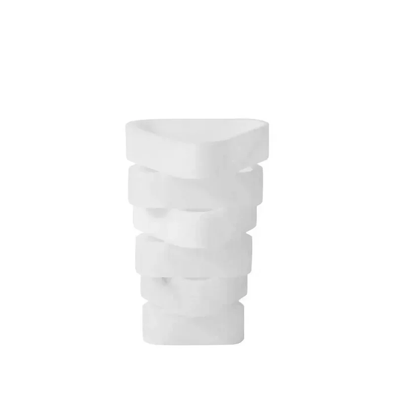 Modern light luxury high-end marble vase ornament, model room sales office B & B hotel restaurant