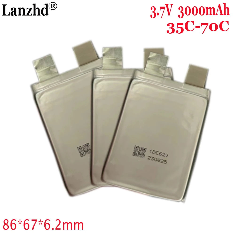 1-20pcs 626786 35C 70C Li Battery 3000mAh Rechargeable battery 3.7V For Starting power supply automobile igniter battery