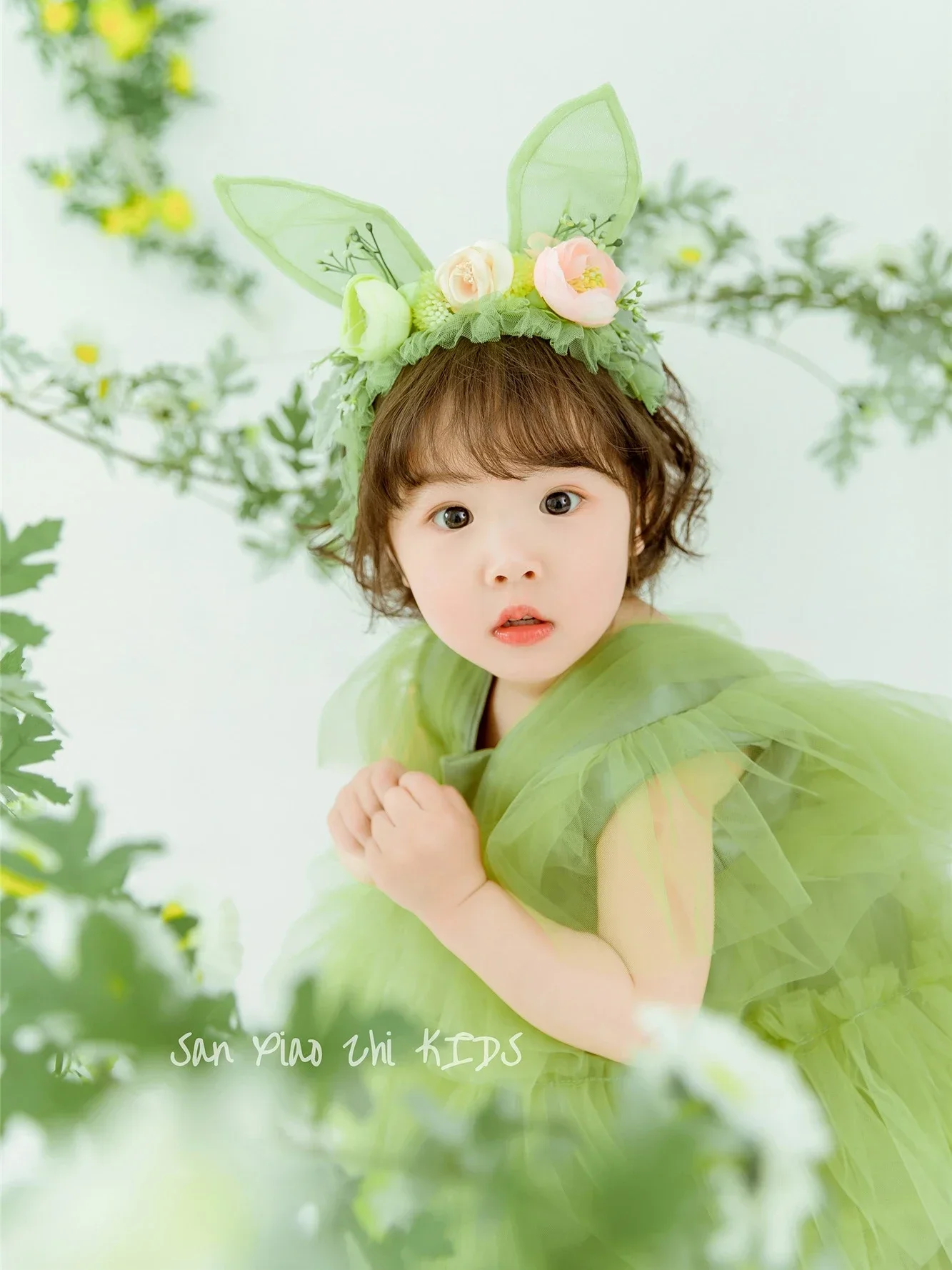 Ropa temática de fotografía para niños, vestido al aire libre de la serie Mori, foto de bebé de un año, vestido de princesa de Mago de Oz