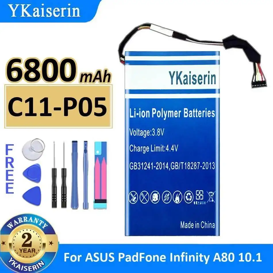 

Long-Lasting Premium Replacement Tablet Battery For Asus Padfone Infinity A80 10.1 6800mAh C11-P05