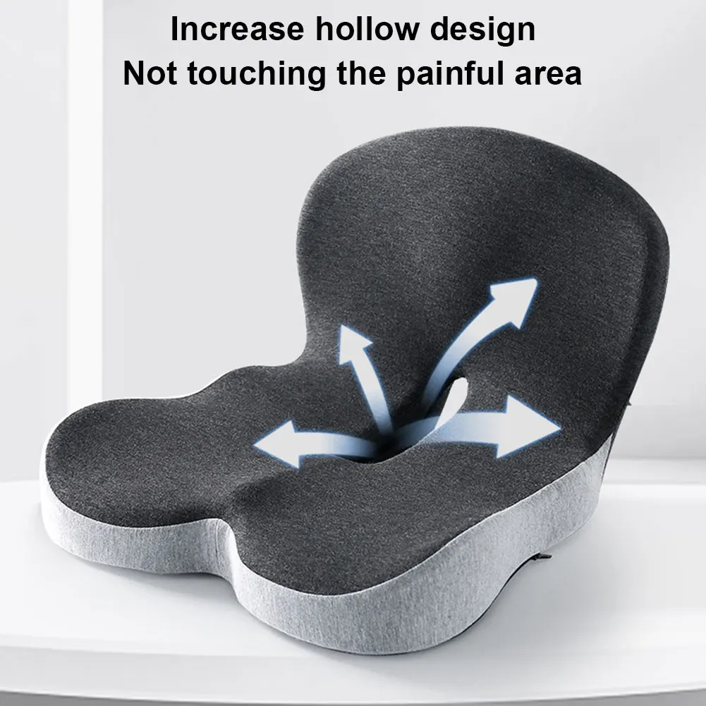 Memory-Schaum Stuhlkissen Autositz Lendenwirbelstütze für Büro-Innenausstattung Taillenkissen Komfortables Ergonomisches Kissen – Detail 9