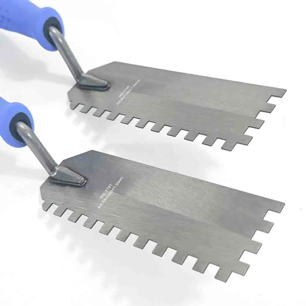 Metalen plamuurplamuur Troffel Antisliphandvat Gladde afwerking Gemakkelijk te gebruiken Vierkante ingekerfde pleisterschraper voor professioneel gebruik