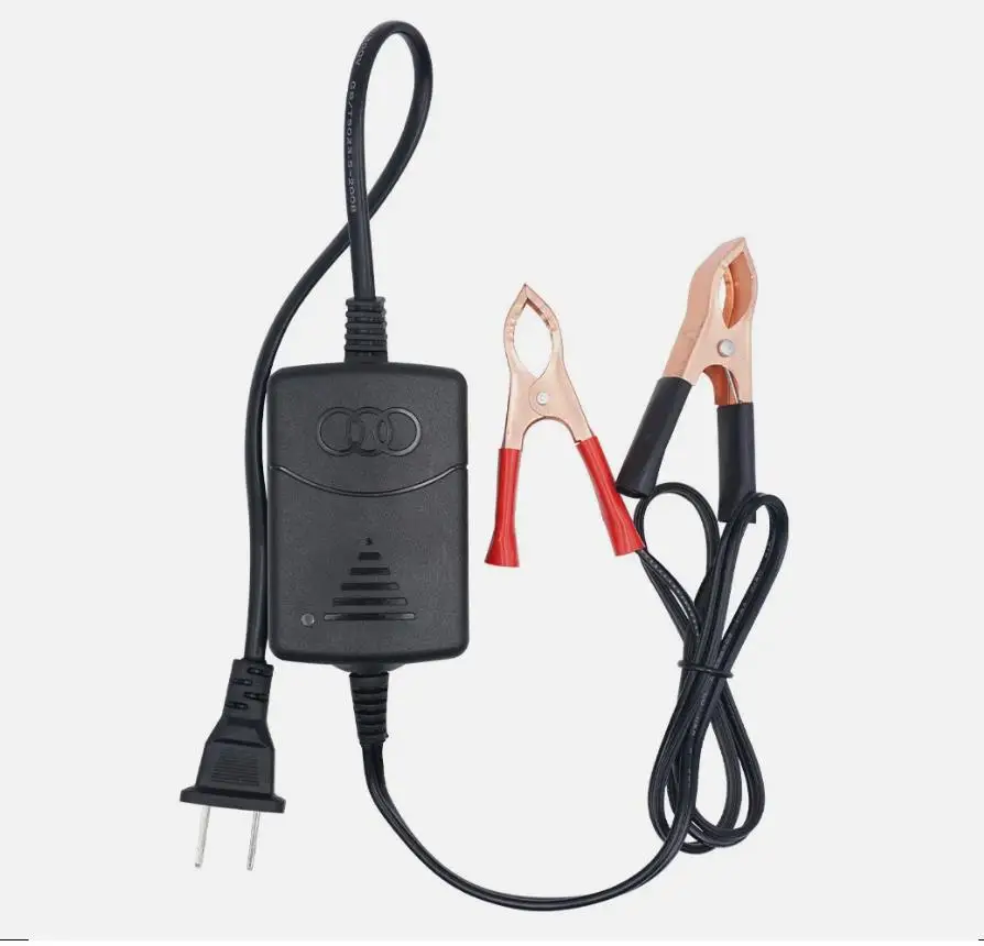 2PCS Car Battery Charger 1A Lead-Acid With Indicator Light Plastic Storage Batteries General For Car Truck Motorcycle 12V Two Wire Clip Charger Double-line Clip American Standard