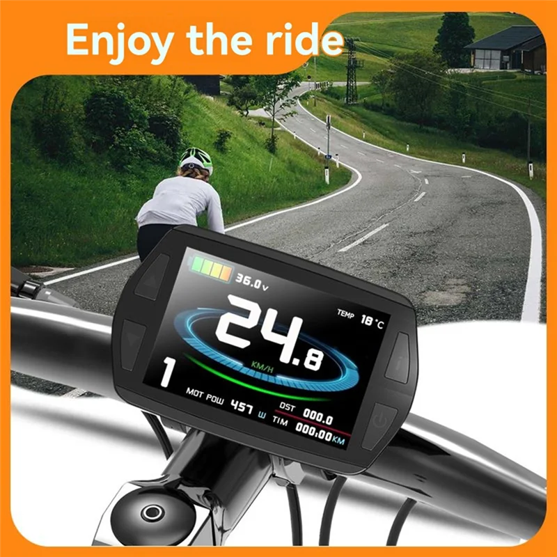 

AB61-KT-8YU KT Ebike Color LCD Display Meter 24V 36V 48V SM Connection Ebike Intelligent Display
