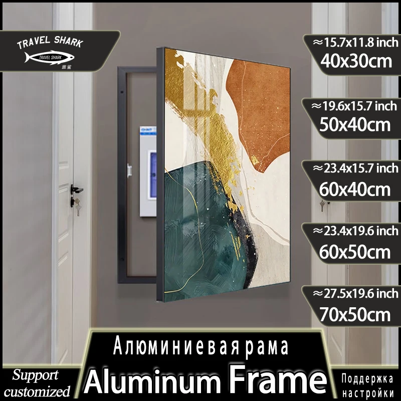 Modern Home Decorative Painting Of Electric Meter Box Wall Art Living Room Decor Hanging Posters Mural With Metal Frame Custom