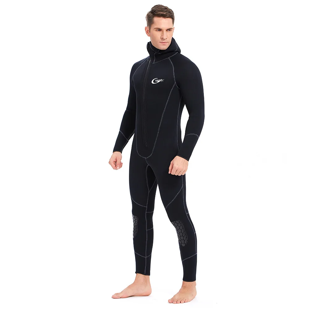 7MM Neoprene Adults Keep Warm Full Body Snorkeling WetSuit Hooded Scuba Surfing UnderWater Hunting Swim Spearfishing Diving Suit