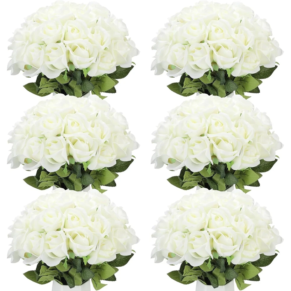 

50PCS Artificial Flowers Silk Rose Festival Home Decor Room Wedding Wreath Bridal Bouquet Outdoor Yard Garden Diy Gifts Arch Box