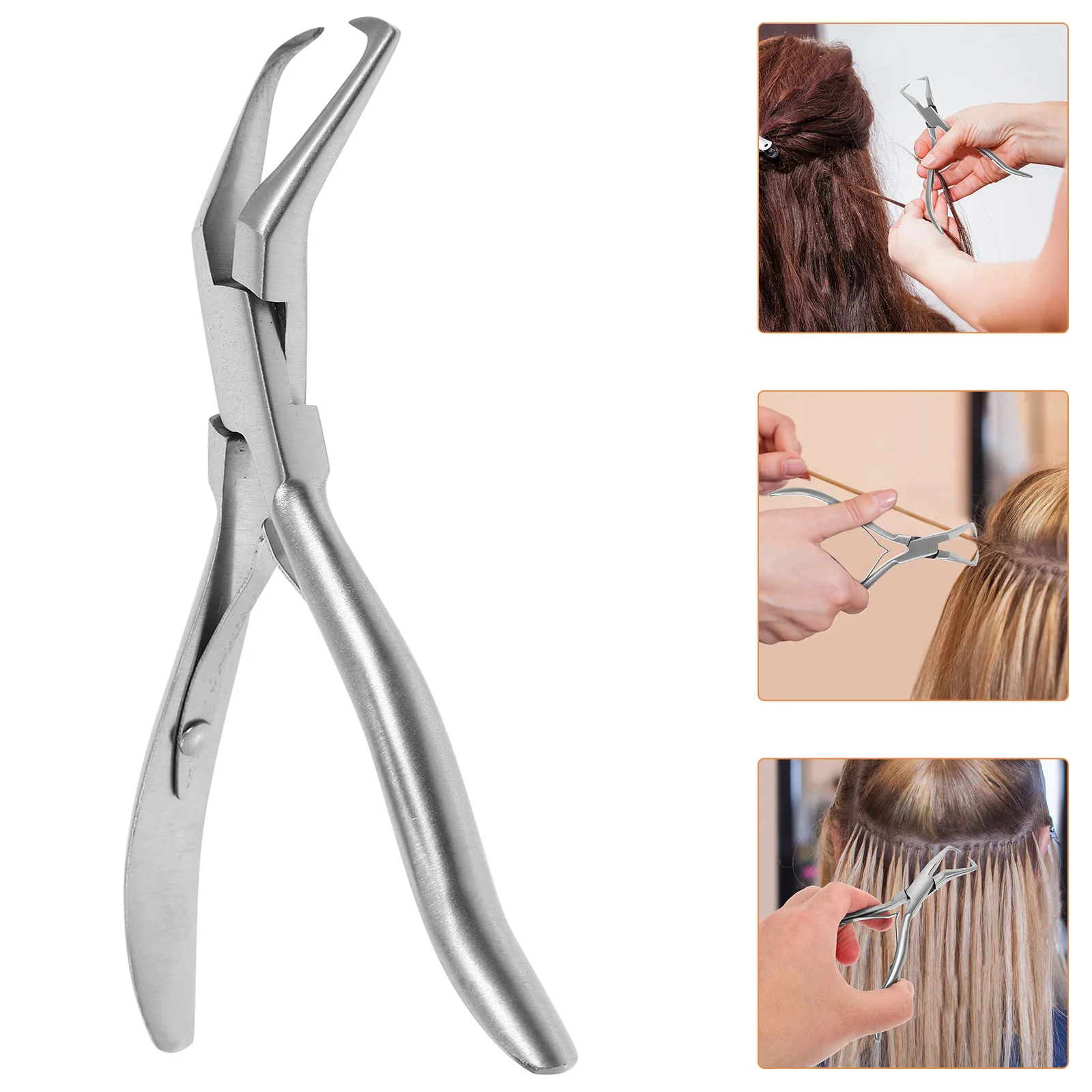 

Пара многофункциональных плоскогубцев для наращивания волос из нержавеющей стали с тонкими кончиками, инструмент для укладки и снятия волос, плоскогубцы с заостренными концами