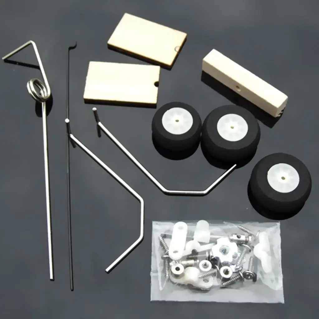 Hobby RC Plane Fuselage Landing Gear Kit Metal Wood Construction for DIY Su27 Remote Control Model Toy Accessories