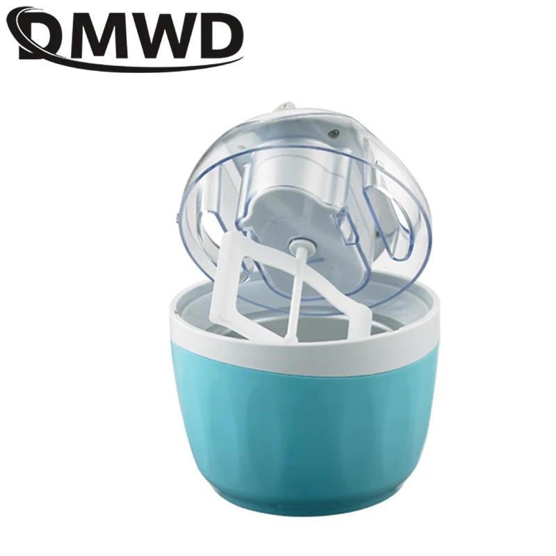 DMWD MINI automatyczna maszyna do lodów DIY koktajl mleczny maszyna do lodów fajne owoce deser sorbet zamrażarka blender do koktajli mlecznych 500ml