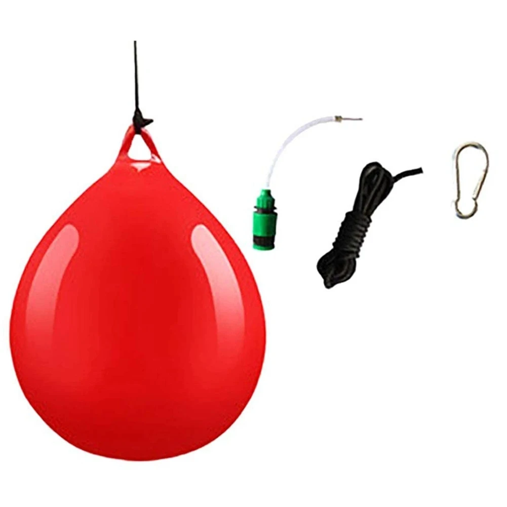 Heavy Water Sandbag Punching Bags Speed Ball Aqua Boxing Pear Boxing Balls Water Bag w/ Water Injector Hook Sling Hanging Boxing