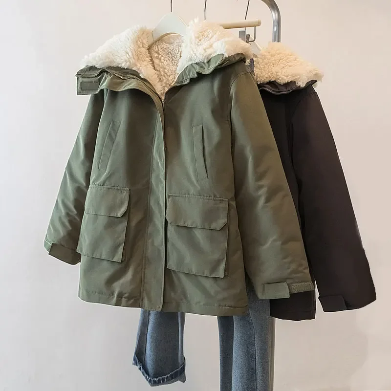 

Women's Padded Jackets 2025 New Winter Overcoat Thicken Loose Coats Lady Casual Warm Outerwear