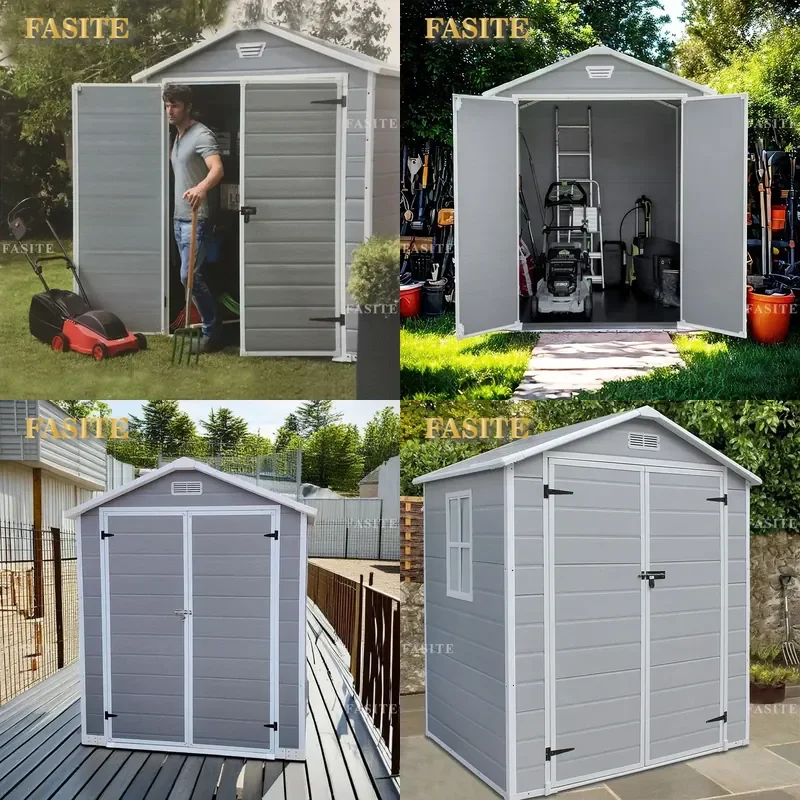 For Outdoor Garden Courtyard Removable Plastic Tool Storage Shed Assembly Sundries House Green Plants Weather Resistant