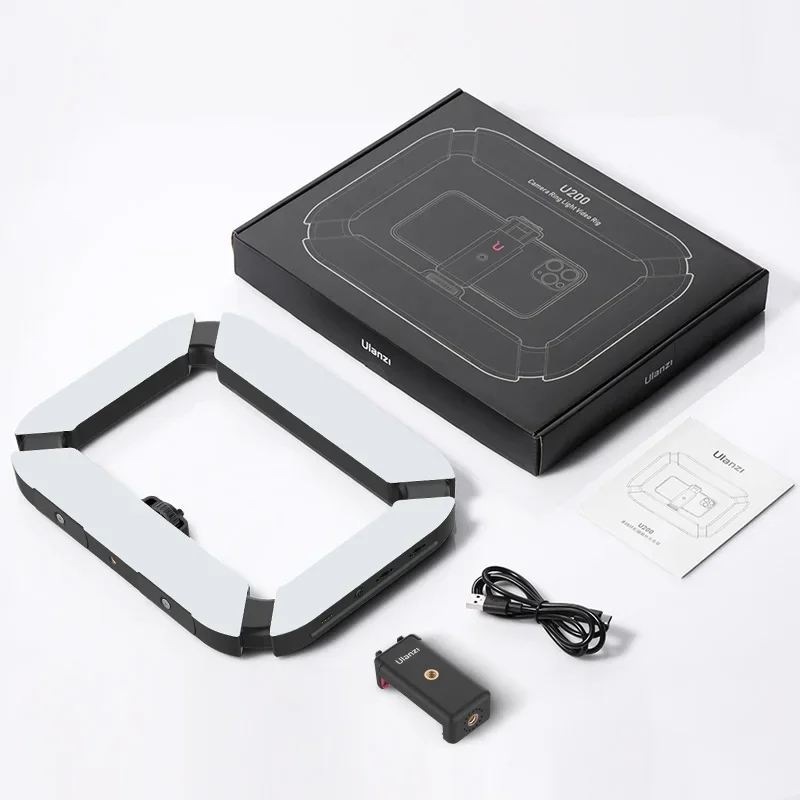الأصلي Ulanzi U200 يده مصباح مصمم على شكل حلقة قابل للتعديل 2500K-8500K 8000mAh بطارية المهنية ملء الضوء للصور المذهلة