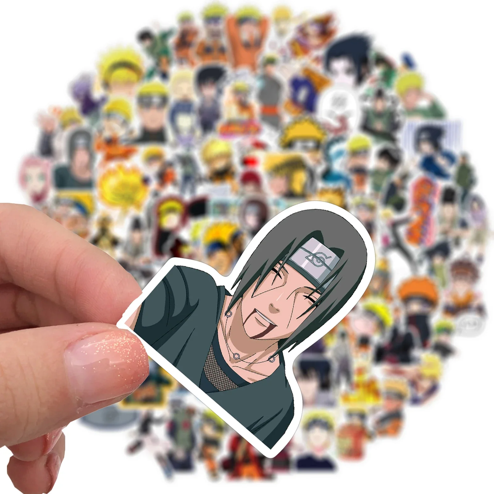 50/100pcs Anime Naruto Cartoon Graffiti Stickers Laptop Phone Guitar Notebook Suitcase Waterproof Sticker Kids Toy