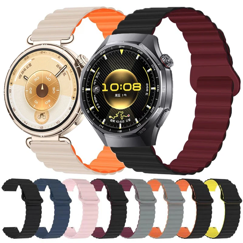 Magnetic Silicone Band for Huawei Watch GT 6 Pro 46mm Sports Strap for Huawei GT6 41mm 46mm GT6Pro GT5 GT5Pro GT4 GT3 2 Bracelet