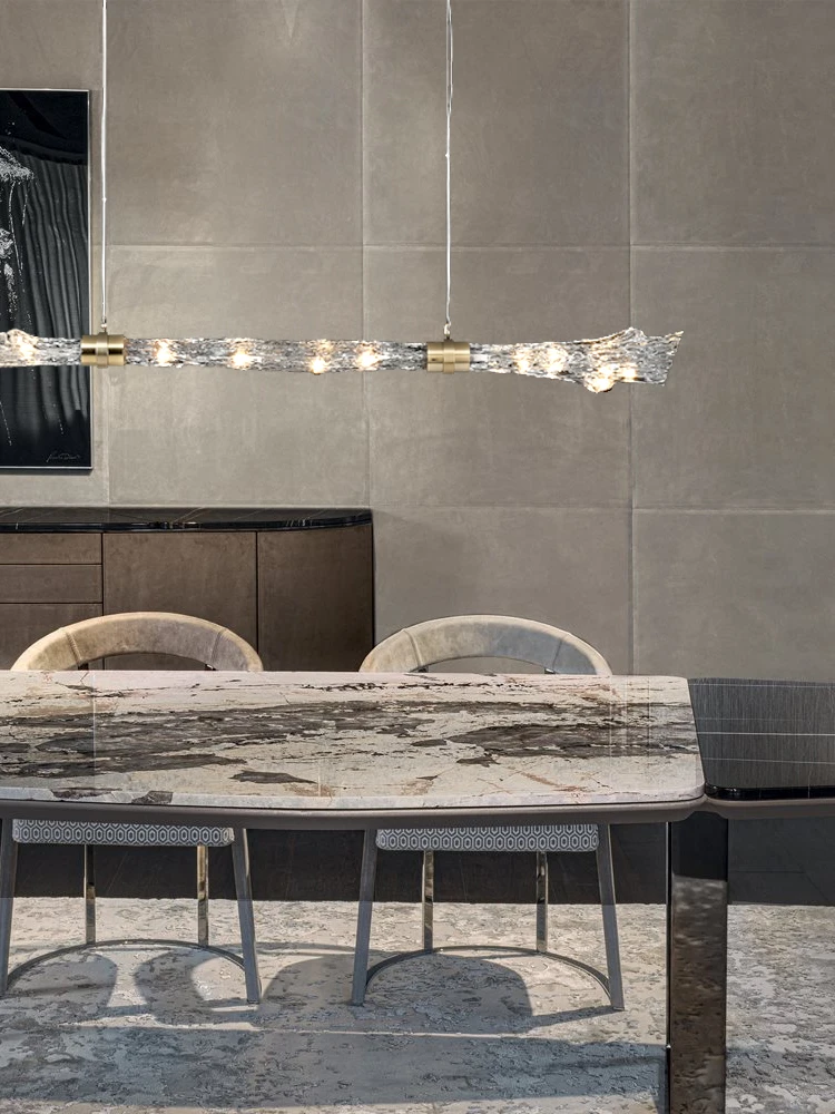 Glass Branch Modern Long Pendant Light Home Decor Design Creative Hanging Light Dining Room Kitchen Island Elegant Pendant Lamp