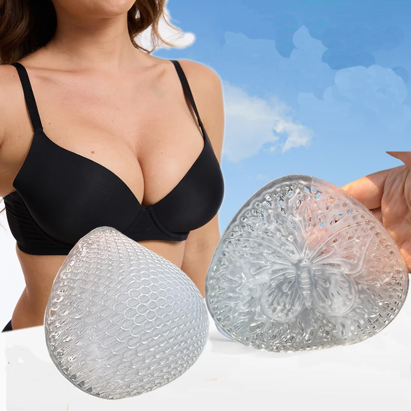 

1 piece Butterfly Silicone Bra Inserts and Breast Enhancers Quick-drying Clear silicone swim form