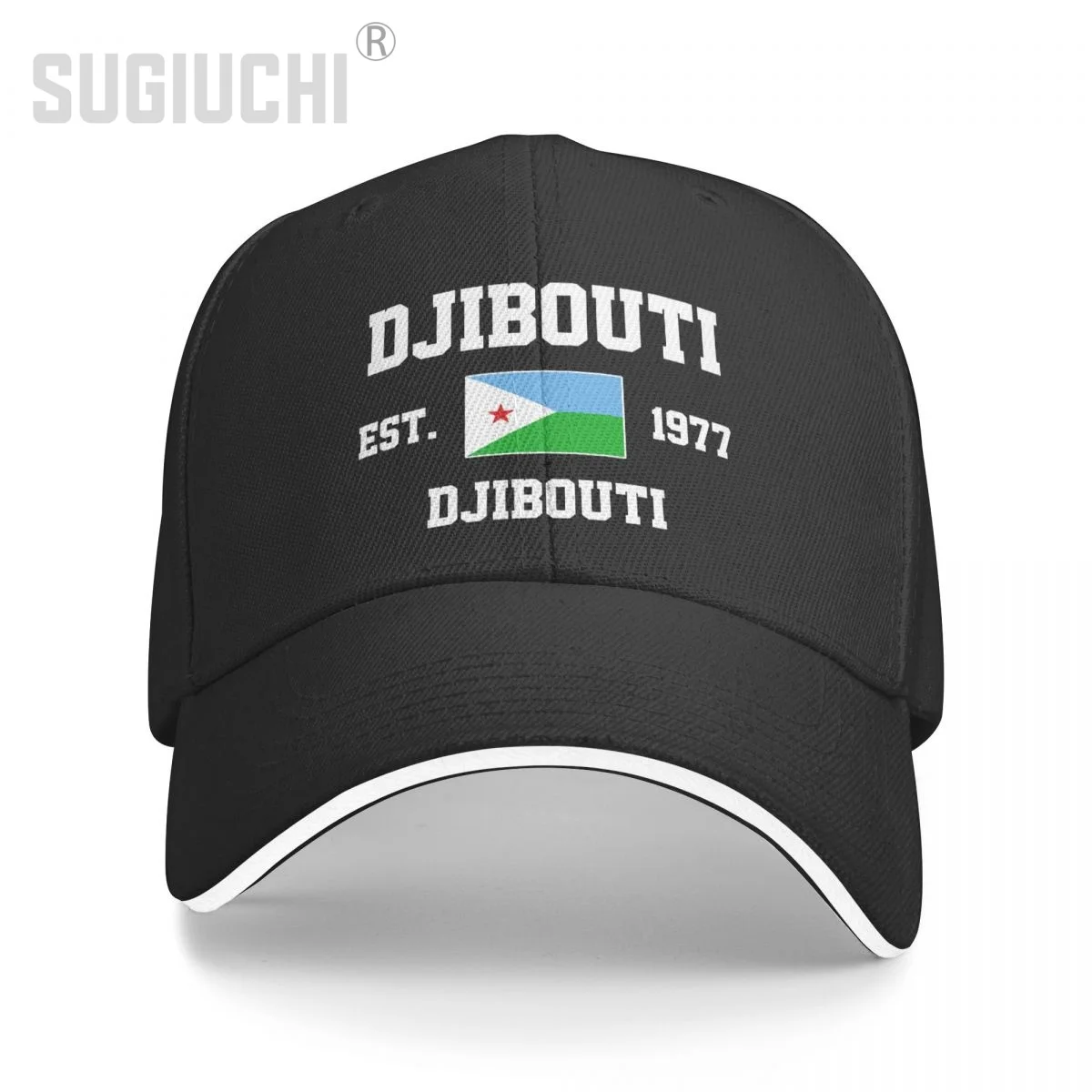 Baseball Cap Djibouti EST.1977 Djibouti Capital Men Women Unisex Hip Hop Sandwich Caps Snapback Golf Hat Fishing