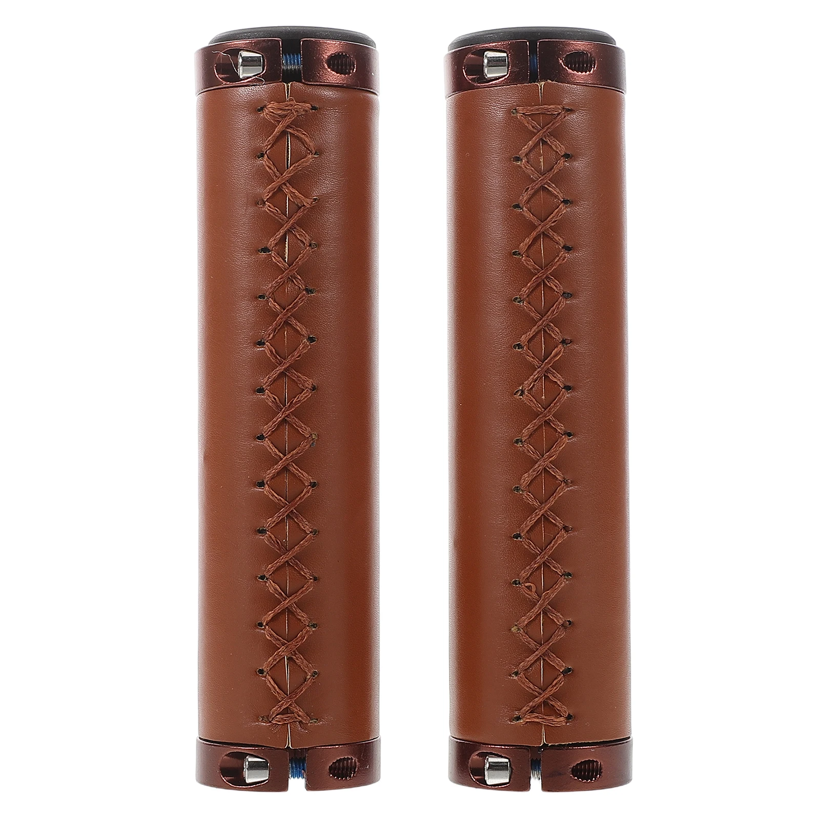 

2pcs Bicycle Handlebar Shock Absorption Comfortable Vintage Style Anti-Slip Grips For Mountain Scooter Electric Tricycle Kids