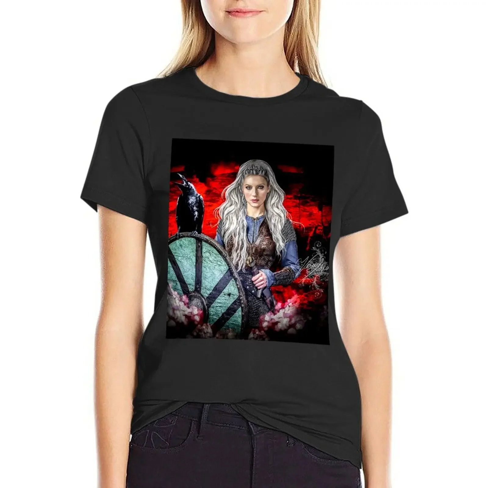 

Queen Valkiria VKS T-Shirt customizeds Female clothing cute clothes cute tops tshirts for Women