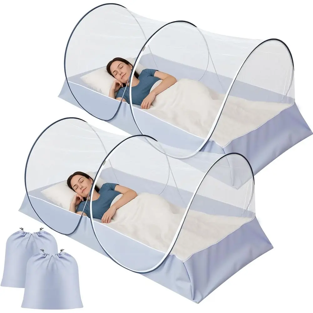 

Portable Large Mosquito Net for Camping, Travel, and Outdoor Use - 78x39x28 Mesh Tent, White