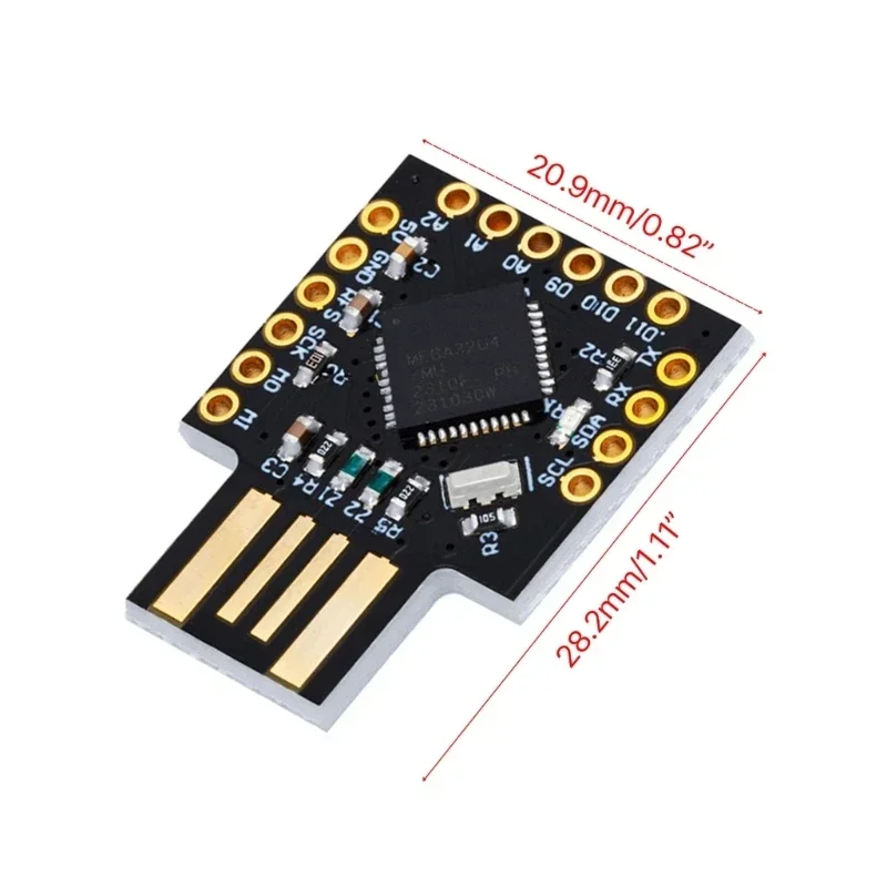 USB ATMEGA32U4 Mini Ban Phát Triển Bàn Phím Ảo Mô-đun Bảng Mở Rộng Điều Khiển DC5V I2C UART Phụ Kiện