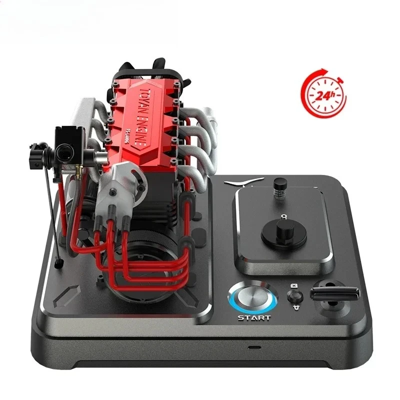 TOYAN FS-L400gc Four-Cylinder  Engine High-performance Model Toy with One-button Start Metal Base and Starter Kit