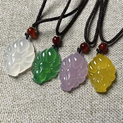 Fashion Hand-Carved Nine-Tailed Fox Pendant Necklace Chinese Amulet Long Cord Fox Necklace Women Man's Lucky Jewelry Gift