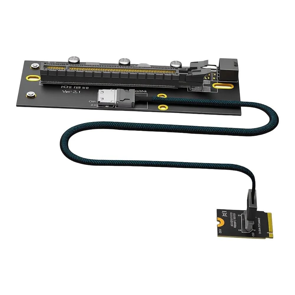 For M.2 For M-Key 2230 To PCI-E 4.0 X16 Extension Cable Right Orientation SFF-8612 For An External Graphics Card Up To 32Gbps
