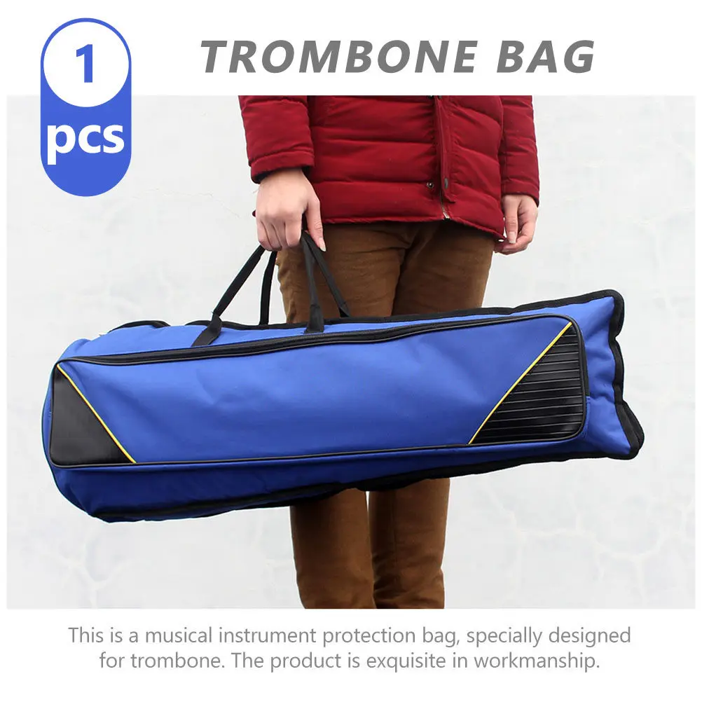 

1 шт. Премиум-чехол для тромбона, сверхпрочный водонепроницаемый кейс для хранения и переноски, сумка для аксессуаров и комплекта для тромбона